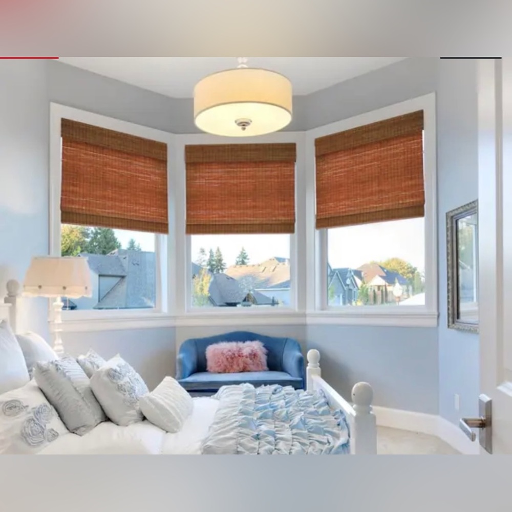 Radiance Cordless Maple Cape Cod Flatweave Bamboo Roman Shade ONE SHADE 29x64